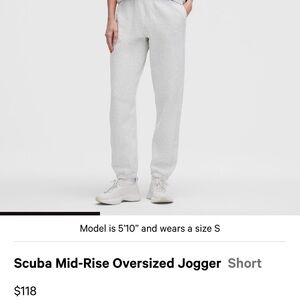 Lululemon - Gray scuba Oversized Jogger Pants